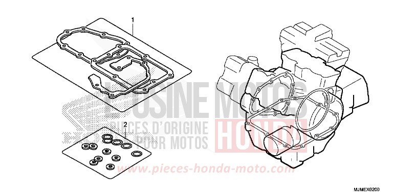 DICHTUNG SATZ B von VFR800X „Crossrunner“ CANDY PROMINENCE RED (R342) von 2017